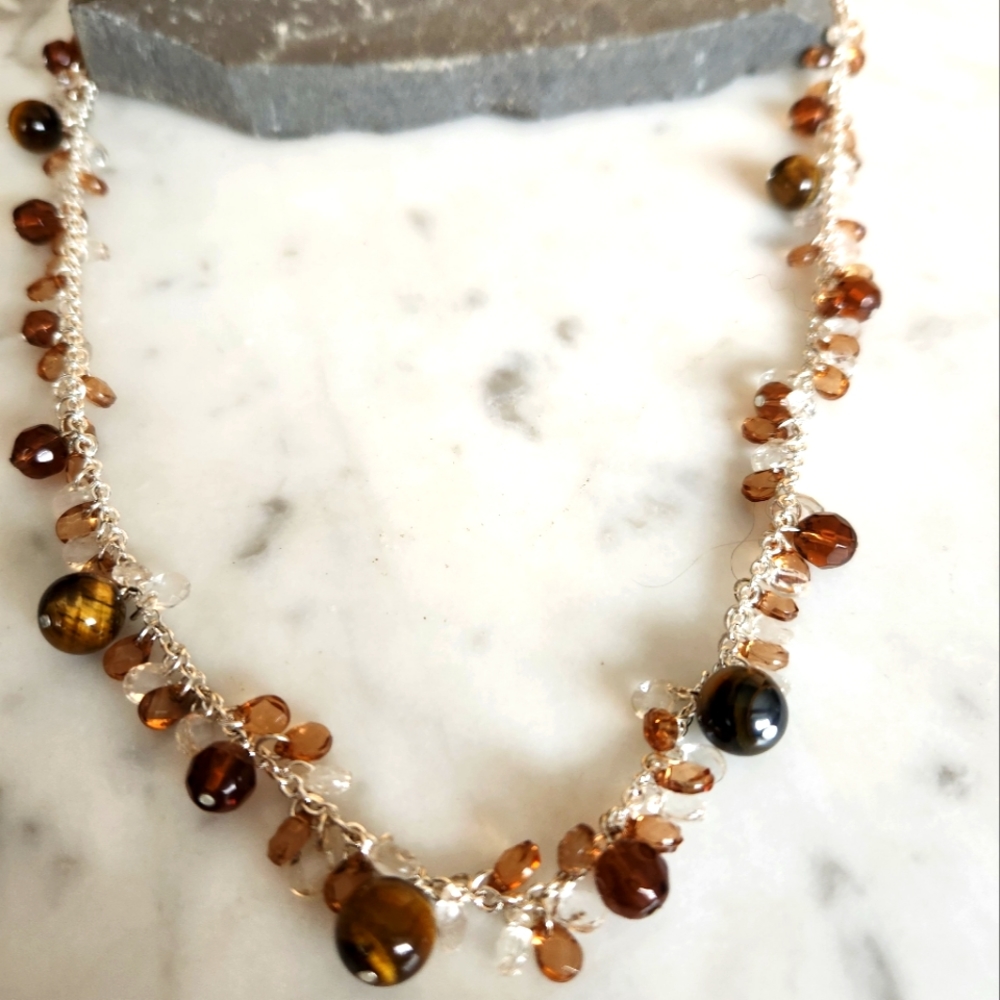 Vtg Joan Rivers Faceted Necklace EUC.